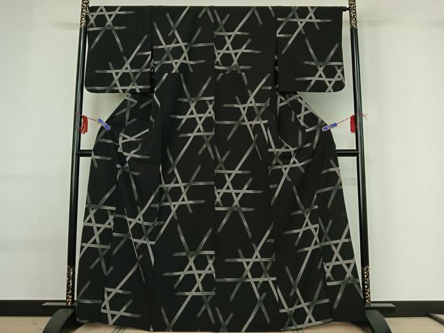 平和屋着物▽小紋 単衣 籬文 夢工房 洗える着物 AABG0955jh