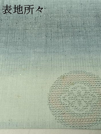 平和屋着物▽結城紬 単衣 80亀甲 花丸文 正絹 逸品 AABG0966jh