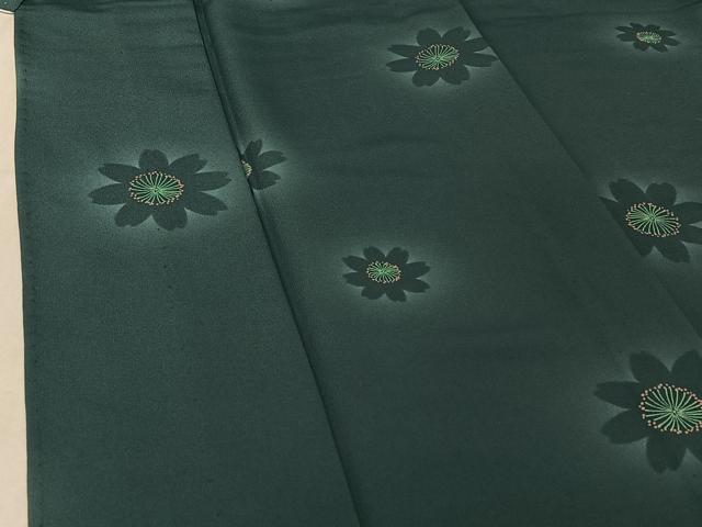 平和屋着物▽小紋 単衣 舞花文 暈し染め 洗える着物 AABG0969jh