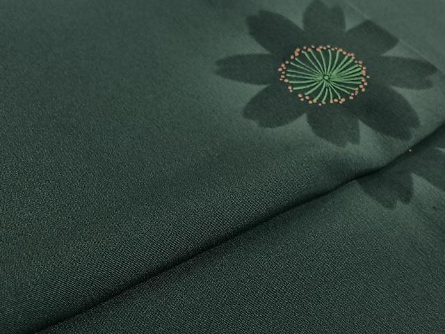 平和屋着物▽小紋 単衣 舞花文 暈し染め 洗える着物 AABG0969jh