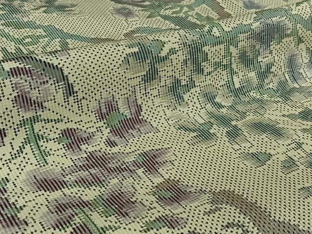 平和屋着物▽本場大島紬 白大島 単衣 藤文 正絹 逸品 AABG0976jh