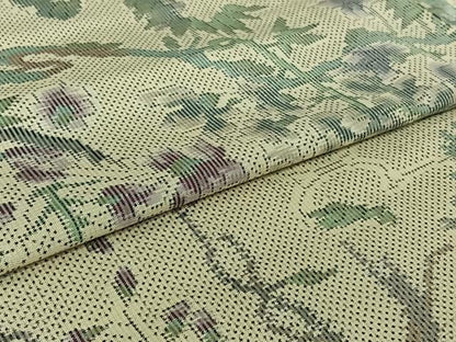 平和屋着物▽本場大島紬 白大島 単衣 藤文 正絹 逸品 AABG0976jh