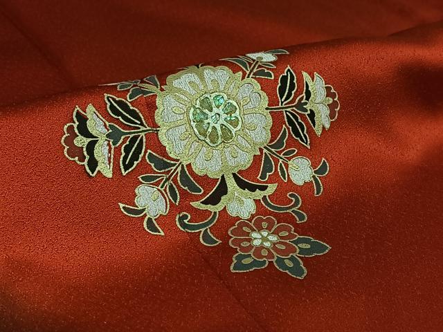平和屋着物▽訪問着 単衣 螺鈿 正倉院花文 暈し染め 金彩 正絹 逸品 AABG0983jh