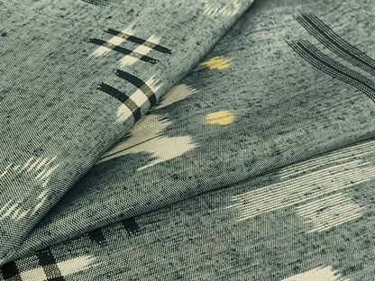 平和屋着物▽上質な紬 単衣 琉球絣 正絹 逸品 AABG0992jh