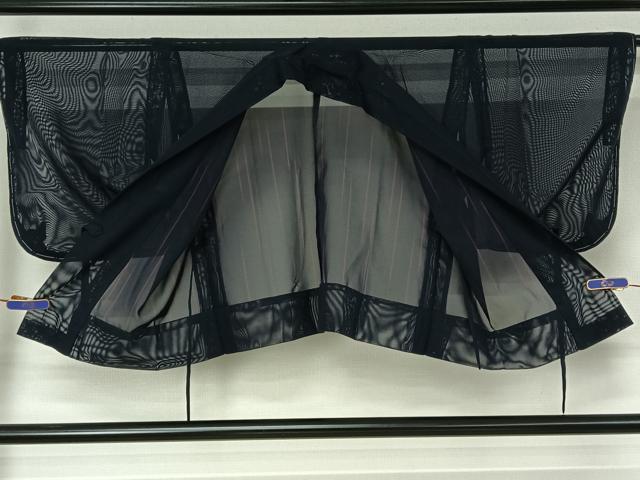 平和屋着物▽道中着 スリーシーズン 春夏秋 塵除け 濃藍色 正絹 逸品 AABG0998jh