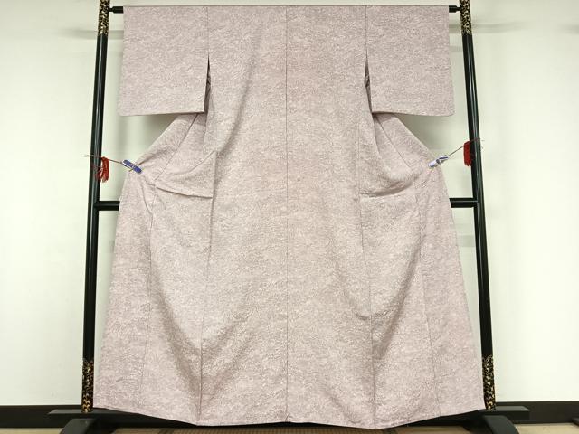 平和屋着物▽上質な小紋 単衣 お召地 流水風景文 正絹 逸品 AABG1010jh
