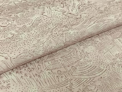 平和屋着物▽上質な小紋 単衣 お召地 流水風景文 正絹 逸品 AABG1010jh