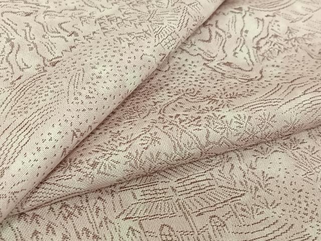 平和屋着物▽上質な小紋 単衣 お召地 流水風景文 正絹 逸品 AABG1010jh