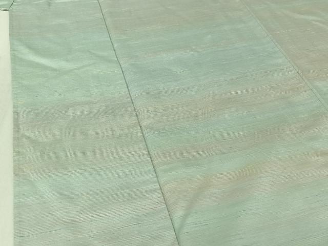 平和屋着物▽紅花紬 米沢 単衣 横段文 正絹 逸品 AABG1012jh