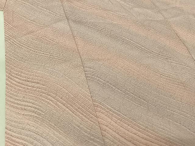 平和屋着物▽上質な小紋 単衣 作家物 斜縞 暈し染め 正絹 逸品 AABG1013jh