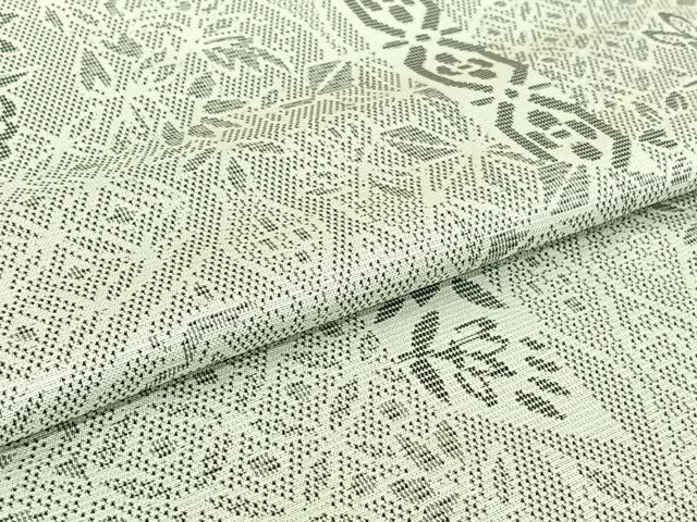 平和屋着物▽お召 単衣 正倉院花文 正絹 逸品 AABG1014jh