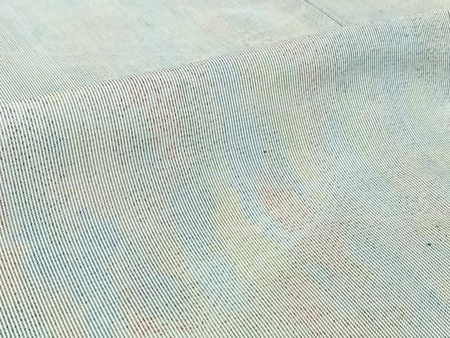 平和屋着物▽上質な紬　単衣　霞文　正絹　逸品　AABG1017jh