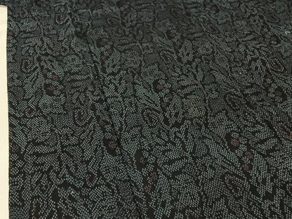 平和屋着物▽お召 単衣 南天文 正絹 逸品 AABG1023jh