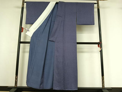 平和屋着物▽上質な小紋 単衣 舞花文 正絹 逸品 AABG1024jh