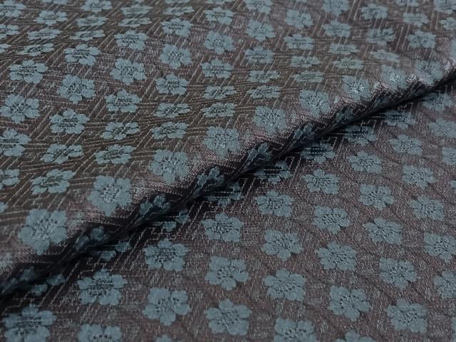 平和屋着物▽上質な小紋 単衣 舞花文 正絹 逸品 AABG1024jh