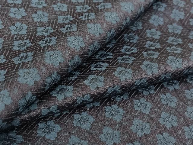 平和屋着物▽上質な小紋 単衣 舞花文 正絹 逸品 AABG1024jh