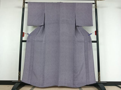 平和屋着物▽江戸小紋 単衣 鮫小紋柄 鬼しぼ縮緬 正絹 逸品 AABG1034jh