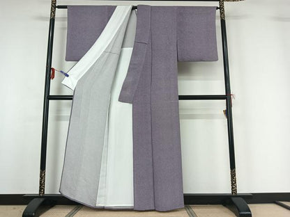平和屋着物▽江戸小紋 単衣 鮫小紋柄 鬼しぼ縮緬 正絹 逸品 AABG1034jh