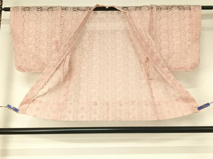 平和屋着物▽羽織 スリーシーズン 春夏秋 塵除け 草花地紋 虹色 正絹 逸品 AABG1035jh