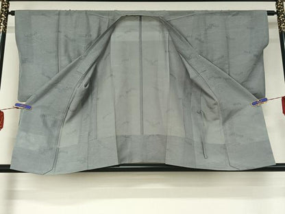 平和屋着物▽道行コート スリーシーズン 春夏秋 塵除け 立波文 正絹 逸品 AABG1040jh