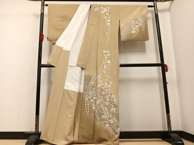 平和屋着物●訪問着 辻が花 暈し染め 金彩 正絹 逸品 AABG1042ph