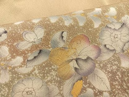 平和屋着物●訪問着 辻が花 暈し染め 金彩 正絹 逸品 AABG1042ph
