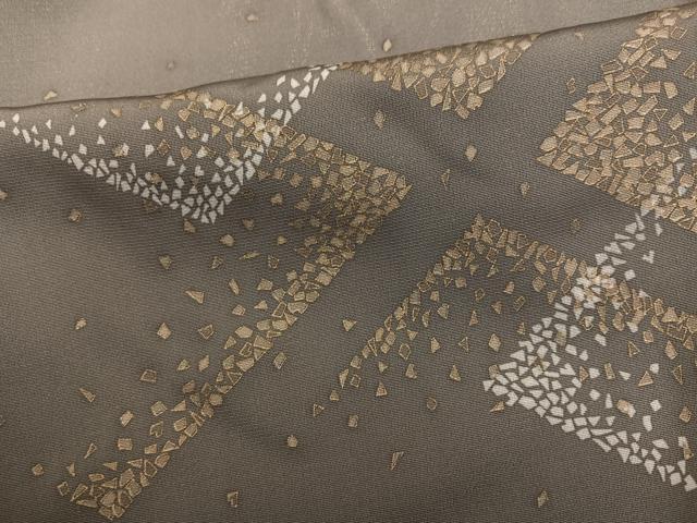 平和屋着物●訪問着 刺繍 色紙散らし 金彩 金通し地 正絹 逸品 未使用 AABG1043ph