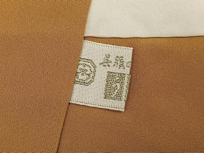 平和屋着物●上質な小紋 紬地 絞り 梅 金彩 正絹 逸品 未使用 AABG1048ph
