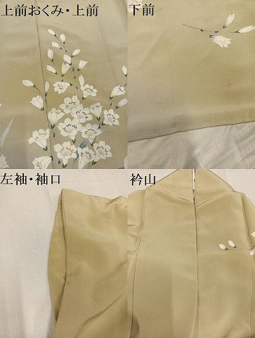 平和屋着物●訪問着 友禅 作家物 枝花文 暈し染め 正絹 逸品 AABG1050ph