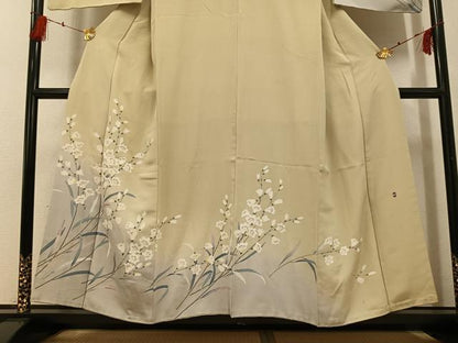 平和屋着物●訪問着 友禅 作家物 枝花文 暈し染め 正絹 逸品 AABG1050ph