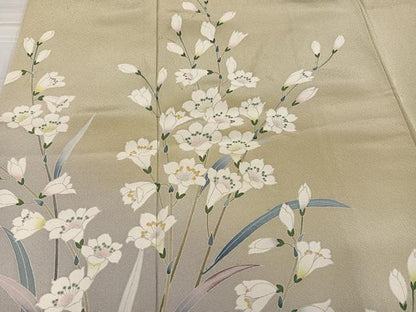 平和屋着物●訪問着 友禅 作家物 枝花文 暈し染め 正絹 逸品 AABG1050ph