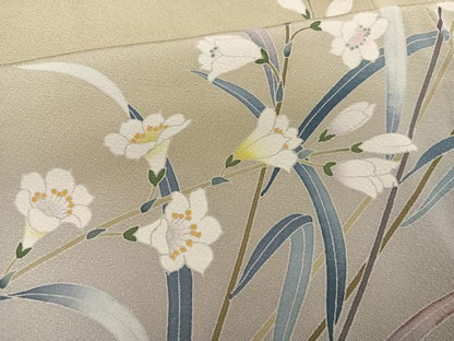 平和屋着物●訪問着 友禅 作家物 枝花文 暈し染め 正絹 逸品 AABG1050ph