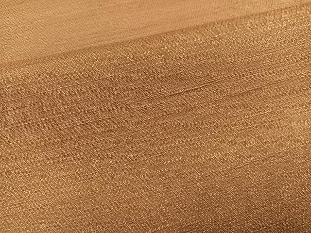 平和屋着物●上質な紬　色無地　江戸茶色　正絹　逸品　AABG1069ph