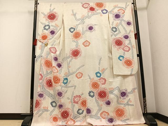 平和屋着物●豪華振袖 総絞り 枝梅 正絹 逸品 AABG1076ph