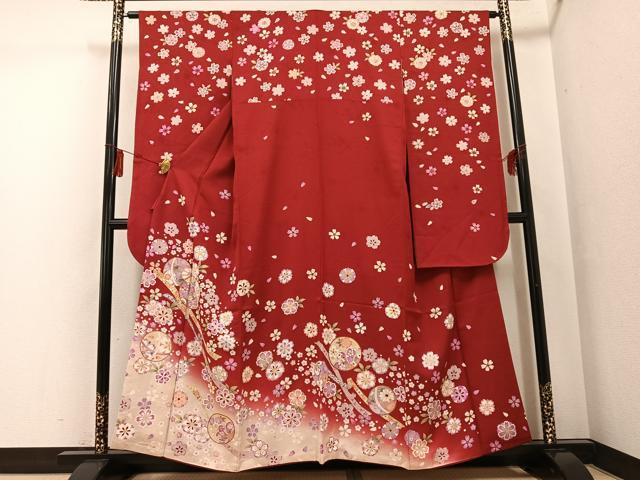 平和屋着物●豪華振袖 刺繍 手鞠 金彩 正絹 逸品 AABG1081ph