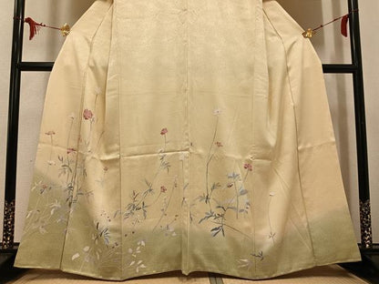 平和屋着物●訪問着　友禅　枝花文　暈し染め　鈴乃屋扱い　正絹　逸品　AABG1086ph