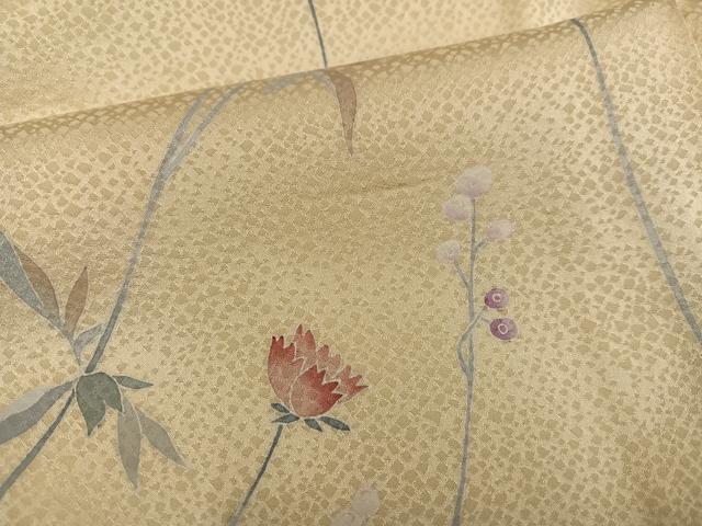 平和屋着物●訪問着　友禅　枝花文　暈し染め　鈴乃屋扱い　正絹　逸品　AABG1086ph