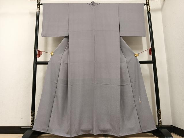 平和屋着物●江戸小紋　極小鮫小紋柄　岡崎謹製　正絹　逸品　AABG1087ph