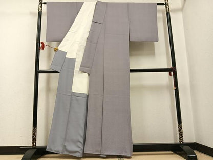 平和屋着物●江戸小紋　極小鮫小紋柄　岡崎謹製　正絹　逸品　AABG1087ph