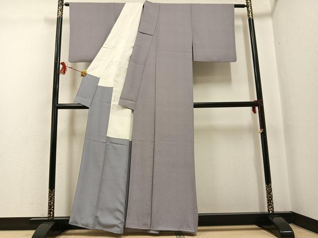 平和屋着物●江戸小紋　極小鮫小紋柄　岡崎謹製　正絹　逸品　AABG1087ph