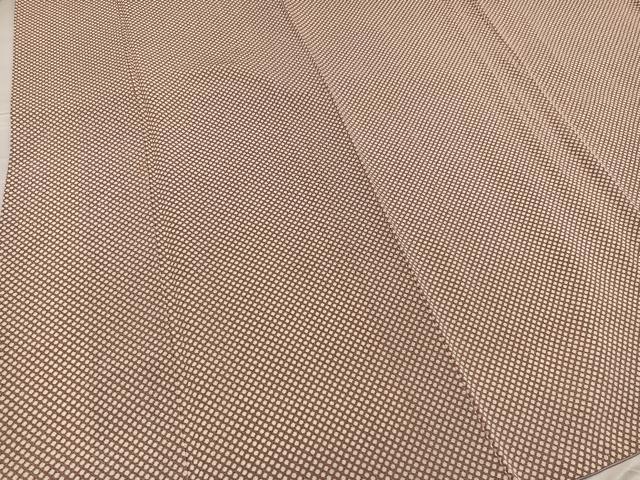平和屋着物●和染紅型　栗山紅型　栗山吉三郎　小紋　ドット　鬼しぼ縮緬　正絹　逸品　AABG1089ph