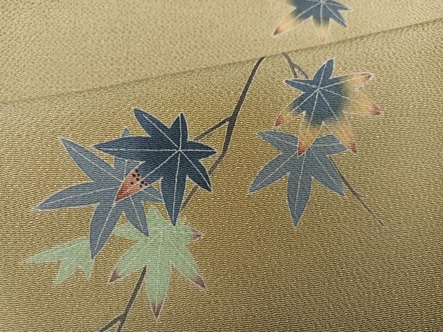 平和屋着物●人間国宝・羽田登喜男　色留袖　楓文　正絹　逸品　AABG1090ph