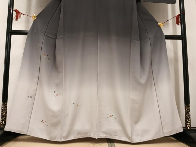 平和屋着物●訪問着　吹き寄せ文　暈し染め　正絹　逸品　AABG1093ph