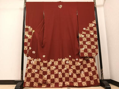 平和屋着物●こむさでもーど・COMME CA DU MODE　振袖　桜文　正絹　逸品　AABG1100ph