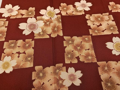 平和屋着物●こむさでもーど・COMME CA DU MODE　振袖　桜文　正絹　逸品　AABG1100ph