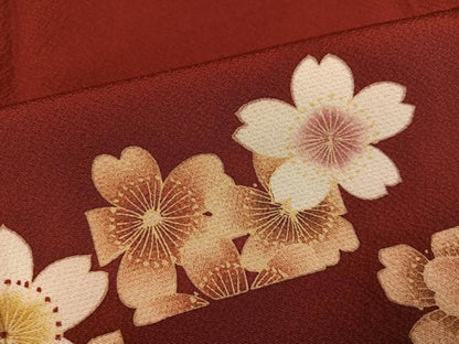 平和屋着物●こむさでもーど・COMME CA DU MODE　振袖　桜文　正絹　逸品　AABG1100ph