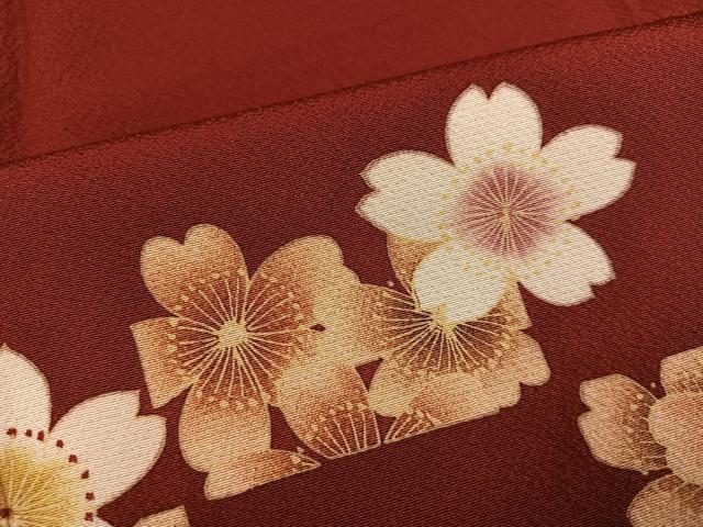 平和屋着物●こむさでもーど・COMME CA DU MODE　振袖　桜文　正絹　逸品　AABG1100ph