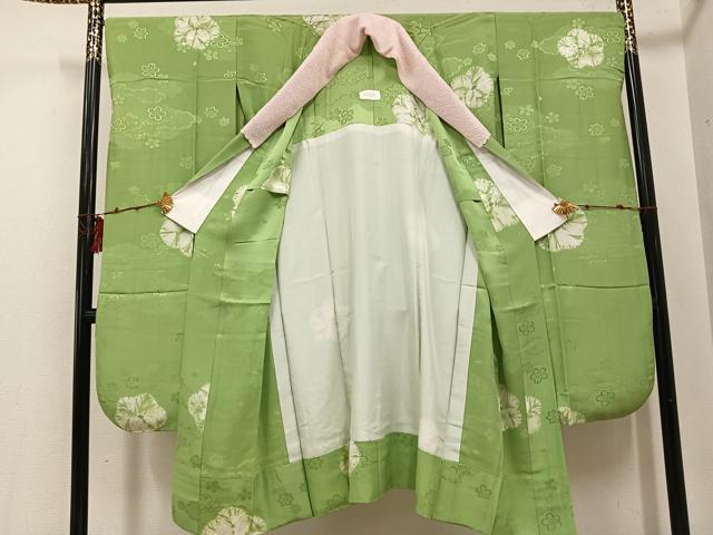 平和屋着物●豪華振袖・長襦袢(無双仕立て)セット　駒刺繍　松竹梅渡り橋風景文　金彩　正絹　逸品　AABG1102ph