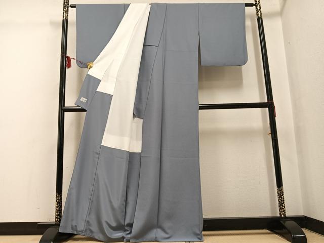 平和屋着物●洗える最高級着物　＜英＞はなぶさ謹製　色無地　豆がら茶色　AABG1103ph