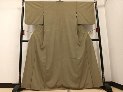 平和屋着物●洗える最高級着物　＜英＞はなぶさ謹製　小紋　縞　AABG1104ph